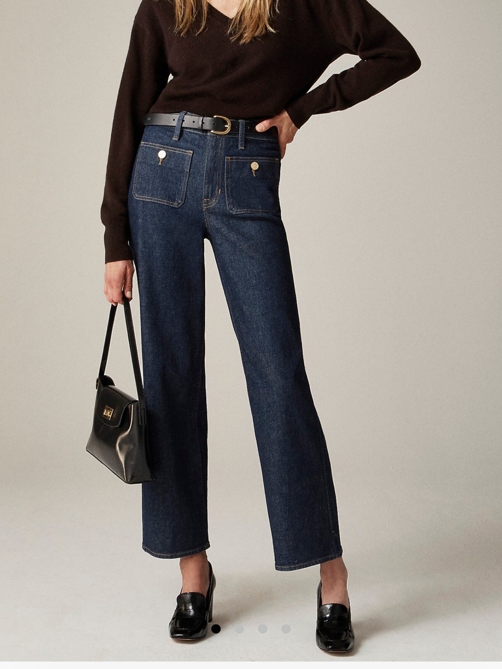 Dark Blue Wide Leg Women's Jeans